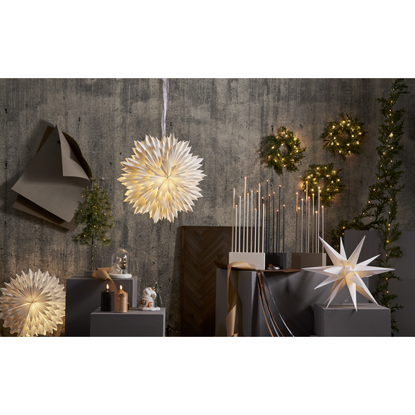 LED Blockljus Flamme | 15cm | svart [Star Trading] 361409 - 4