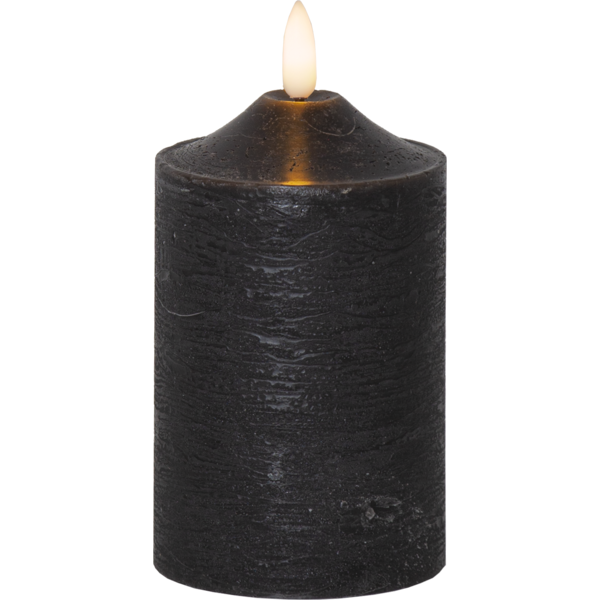 LED Blockljus Flamme | 15cm | svart [Star Trading] 361409 - 1