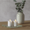 LED Blockljus Flamme | 7.5cm | vit 2st [Star Trading] 361224 - 2
