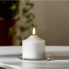 LED Blockljus Flamme | 9.5cm | vit [Star Trading] 361227 - 2