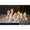 LED Blockljus Flamme | 9.5cm | vit [Star Trading] 361227 - 3