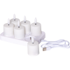 LED Blockljus Flamme Charge | 6st ljus + laddare [Star Trading] 502314 - 1