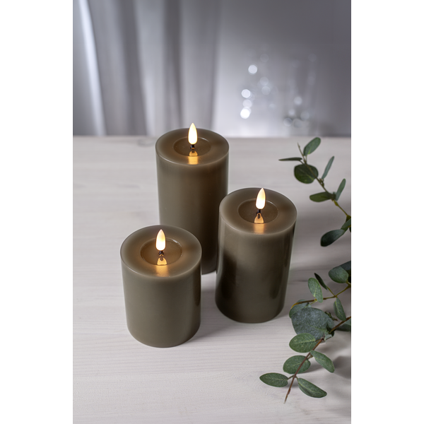 LED Blockljus Flamme Flow | 15cm | mullvad [Star Trading] 362090 - 3