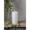 LED Blockljus Flamme Flow | 22.5cm | vit [Star Trading] 362084 - 3