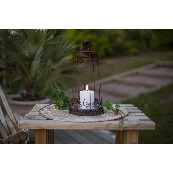 LED Blockljus Flamme Paula | Ø6,1cm x 10cm | vit [Star Trading] 502433 - 4