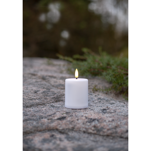 LED Blockljus Flamme Paula | Ø6,1cm x 10cm | vit [Star Trading] 502433 - 5