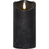 LED Blockljus Flamme Rustic | Ø7,5cm x 15cm | svart [Star Trading] 362079 - 2