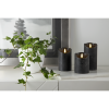 LED Blockljus Flamme Rustic | Ø7,5cm x 15cm | svart [Star Trading] 362079 - 3