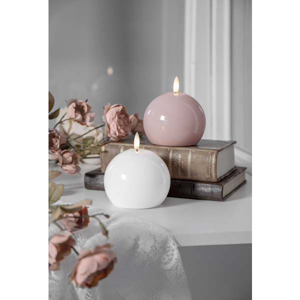 LED Blockljus Flamme Shine | Ø9,5cm x 11cm | rosa [Star Trading] 501540 - 3