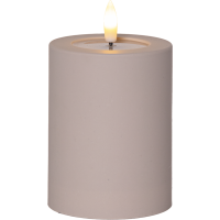 LED Blockljus Flamme Soft | 12.5cm | beige [Star Trading] 502326