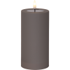 LED Blockljus Flamme Soft | 17.5cm | grå [Star Trading] 502324 - 1