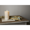 LED Blockljus Flamme Swirl | 15cm | beige [Star Trading] 361507 - 4