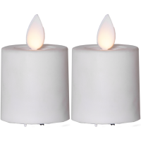 LED Blockljus Flamme Twinkle | 6cm | vit 2st [Star Trading] 362088