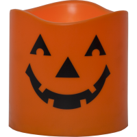 LED Blockljus Halloween | 15cm | Pumpa [Star Trading] 501576