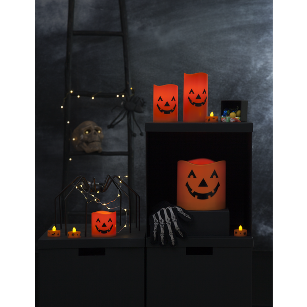 LED Blockljus Halloween | 15cm | Pumpa [Star Trading] 501576 - 3