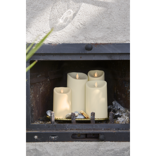 LED Blockljus M-Twinkle | Ø9cm x 15cm | elfenben [Star Trading] 362101 - 4