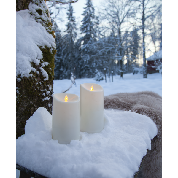 LED Blockljus M-Twinkle | Ø9cm x 17,5cm | elfenben [Star Trading] 362097 - 4