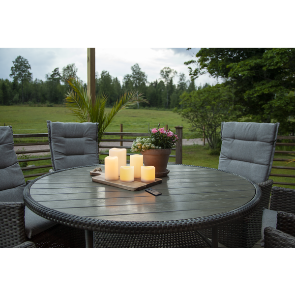LED Blockljus Paul | Ø7,5-10cm x 7,5-15cm | vit [Star Trading] 5st 361414 - 5