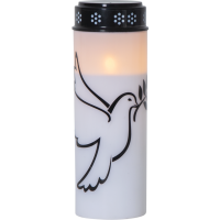LED Gravljus Dove | 21cm | vit [Star Trading] 501716