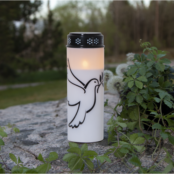 LED Gravljus Dove 21cm | vit [Star Trading] 501716 - 2