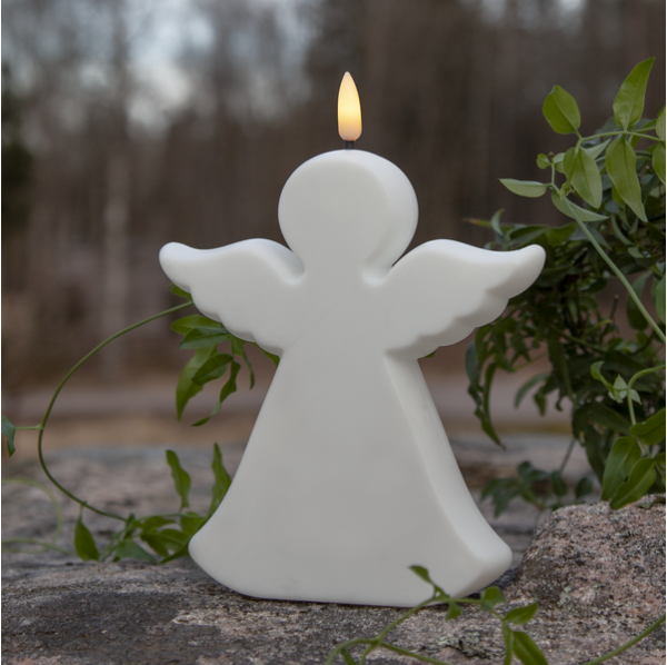 LED Gravljus Flamme Angel | 0.02W | 18cm | vit [Star Trading] 362094 - 2