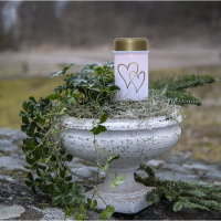 LED Gravljus Hearty 12cm | vit [Star Trading] 501720