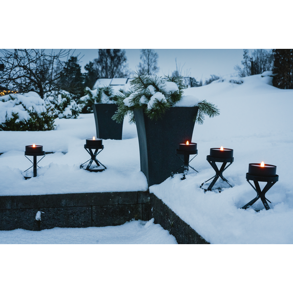 LED Ljus Torch Candle | 7cm | svart [Star Trading] 362095 - 3