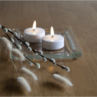 LED Värmeljus Flamme | 5.5cm | vit 2st [Star Trading] 361234