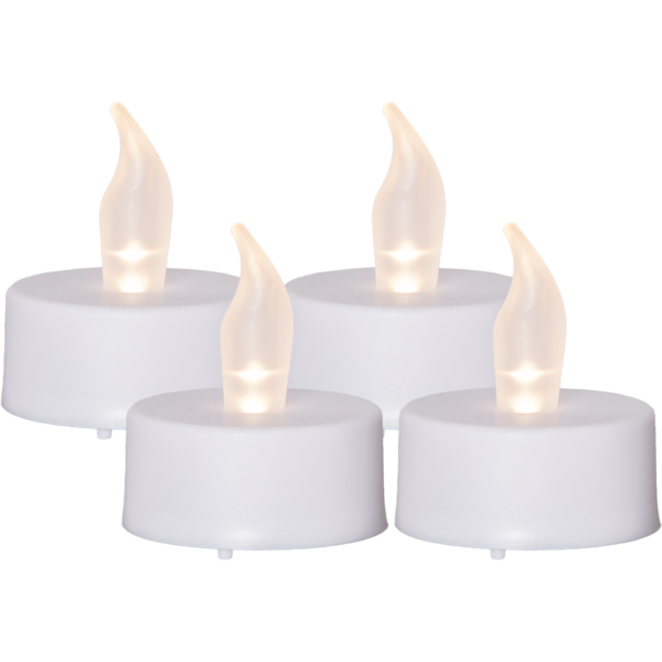 LED Värmeljus Paulo | 4cm | vit 4st [Star Trading] 361237 - 2