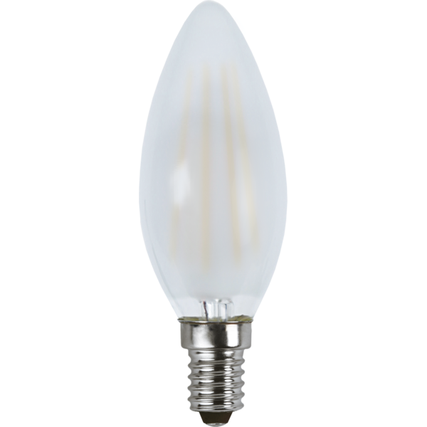 LED lampa E14 | C35 frostad | 2700K | 4W (35W) | dimbar [Star Trading] 361752 - 4