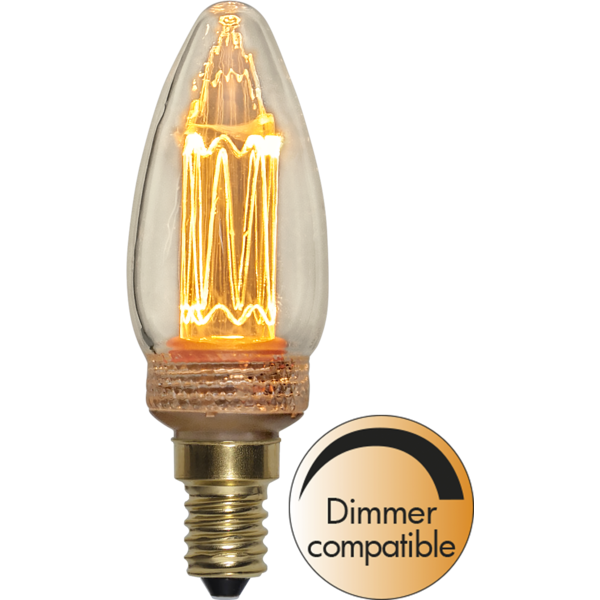 LED lampa E14 dimbar | C37 | 1800K | 2.3W (25W) [Star Trading] 361756 - 1