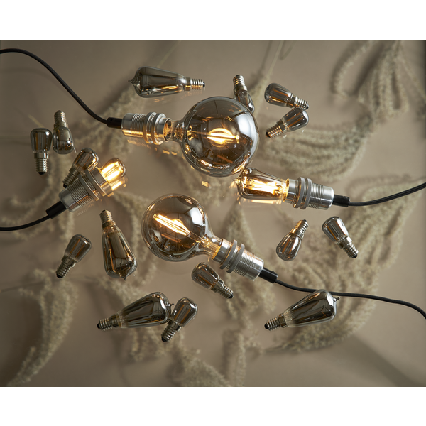 LED lampa E14 dimbar | G95 decoled smoke | 1.5W [Star Trading] 361761 - 5