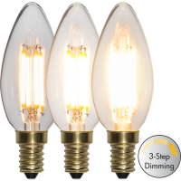 LED lampa E14 dimbar (3-stegs) | C35 soft glow | 4W [Star Trading] 361754