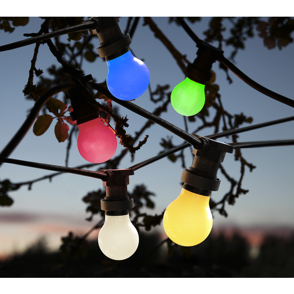 LED lampa E27 | A55 gul | utomhus | 0.9W [Star Trading] 361803 - 2