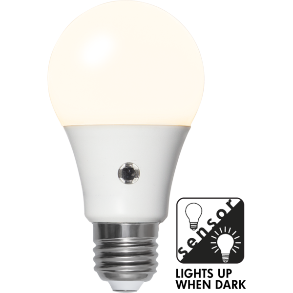 LED lampa E27 | A60 | skymningssensor | 2700K | 11W (75W) [Star Trading] 361821 - 1
