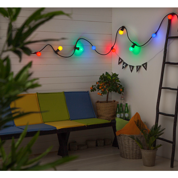 LED lampa E27 | G45 | blå | utomhus | 1W [Star Trading] 361854 - 2