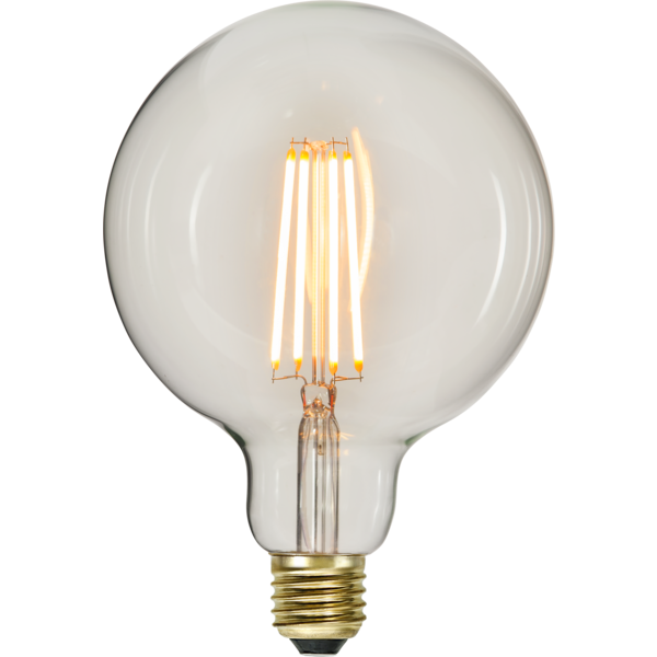 LED lampa E27 dimbar | G125 klar | 2100K | 6.5W (60W) [Star Trading] 501552 - 1