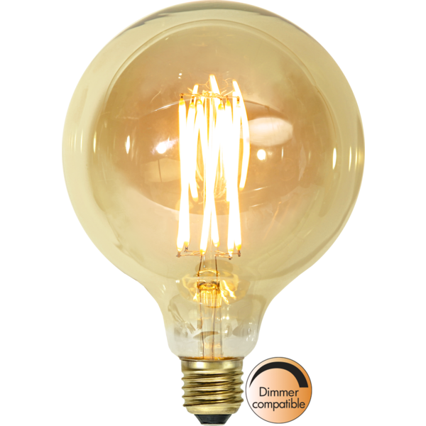 LED lampa E27 dimbar | G125 vintage gold | 1800K | 3.7W [Star Trading] 361844 - 1