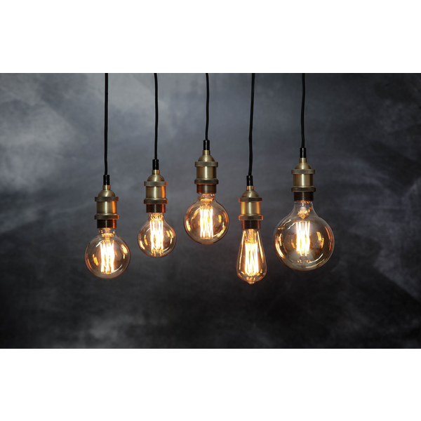 LED lampa E27 dimbar | G125 vintage gold | 1800K | 3.7W [Star Trading] 361844 - 2