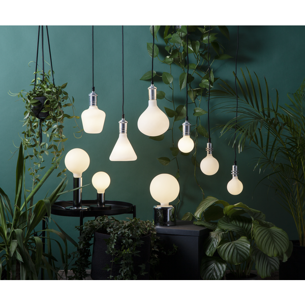 LED lampa E27 dimbar | G80 opal | 2600K | 4.9W (40W) [Star Trading] 361857 - 2