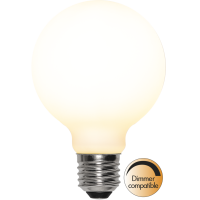 LED lampa E27 dimbar | G80 opal | 2600K | 4.9W (40W) [Star Trading] 361857
