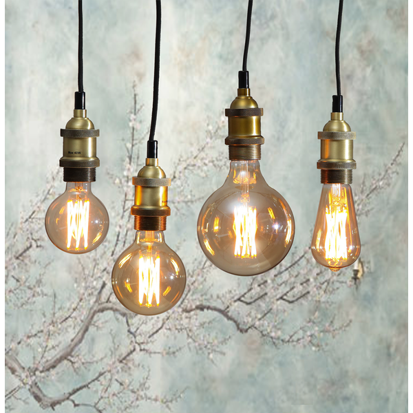 LED lampa E27 dimbar | G80 vintage gold | 1800K | 3.7W [Star Trading] 361859 - 2