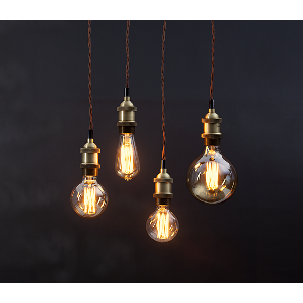 LED lampa E27 dimbar | G80 vintage gold | 1800K | 3.7W [Star Trading] 361859 - 4