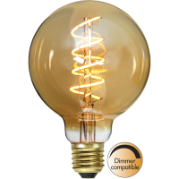 LED lampa E27 dimbar | G95 decoled spiral amber | 2000K | 3.2W [Star Trading] 361251