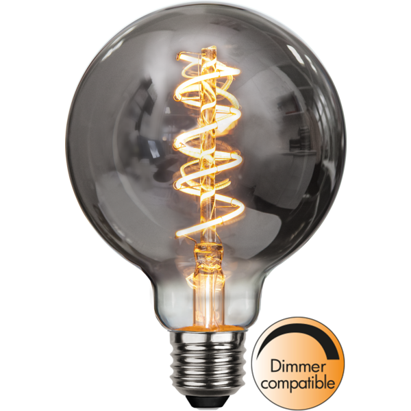LED lampa E27 dimbar | G95 decoled spiral smoke | 2100K | 2W [Star Trading] 361252 - 1