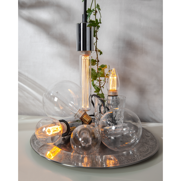 LED lampa E27 dimbar | G95 klar | 1800K | 2.5W (25W) [Star Trading] 361862 - 3