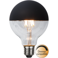 LED lampa E27 dimbar | G95 top coated black | 2600K | 2.8W (26W) [Star Trading] 361867