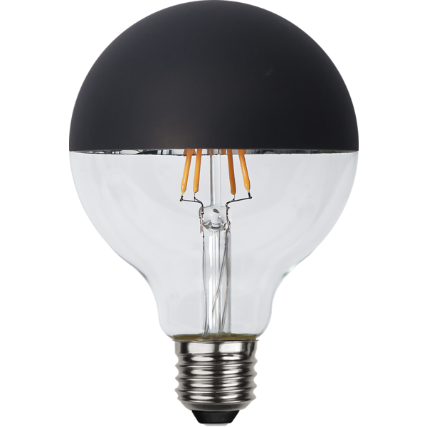 LED lampa E27 dimbar | G95 top coated black | 2600K | 2.8W (26W) [Star Trading] 361867 - 3