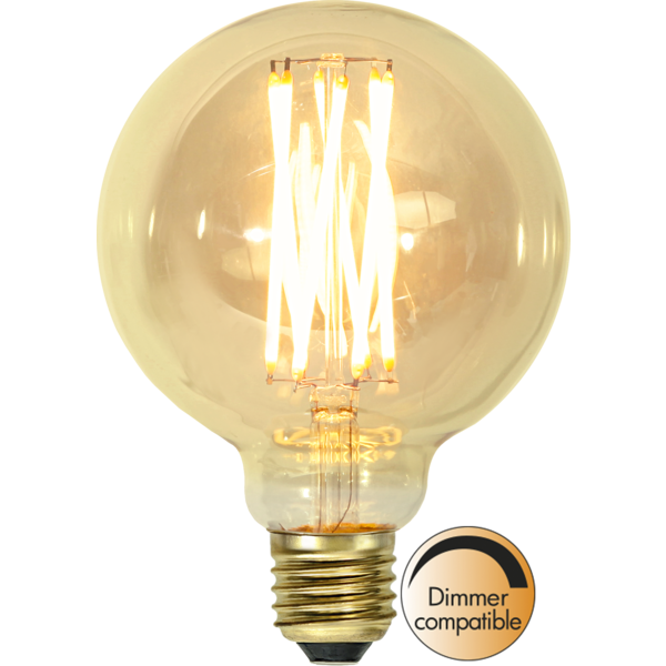 LED lampa E27 dimbar | G95 vintage gold | 1800K | 3.7W [Star Trading] 361868 - 1