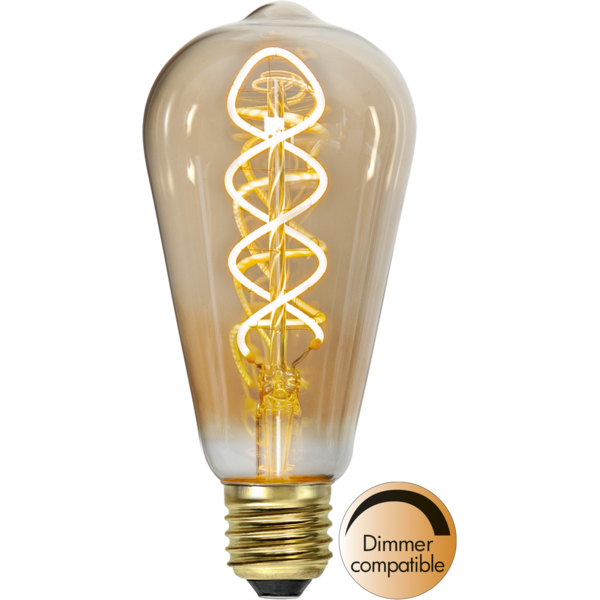 LED lampa E27 dimbar | ST64 decoled | 3.2W [Star Trading] 361886 - 1